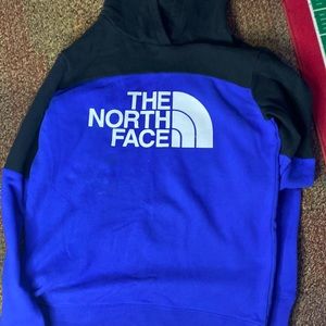 Black and Blue North Face hoodie Size Small